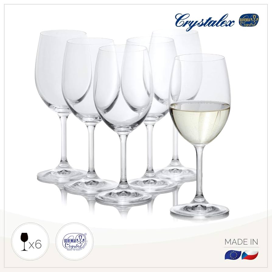 クリスタルグラス7セット Amazon.co.jp: Crystalex ステム付きホワイトワイングラスセット